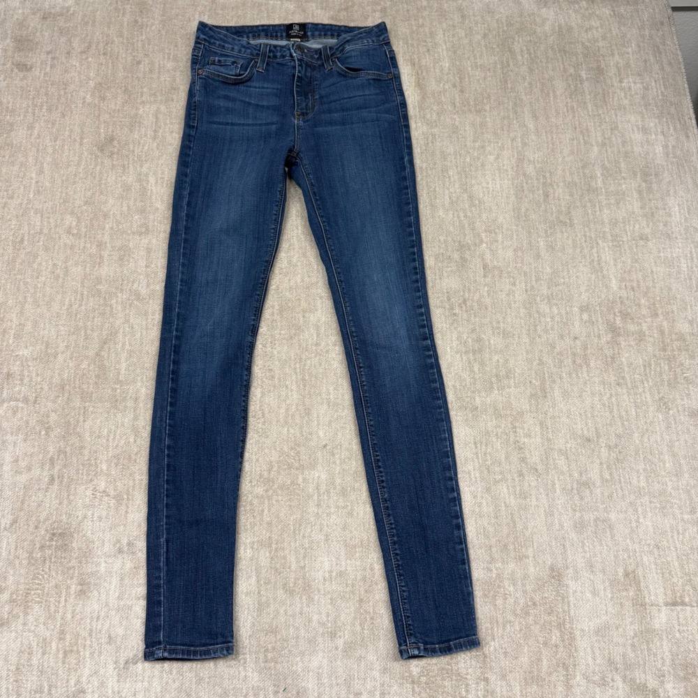 Just Black Denim Skinny Jeans Dark Wash High Rise BP1112 Womens Size 26 Made USA
